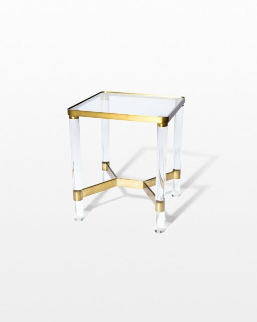 Front view of Topaz Acrylic and Glass End Table