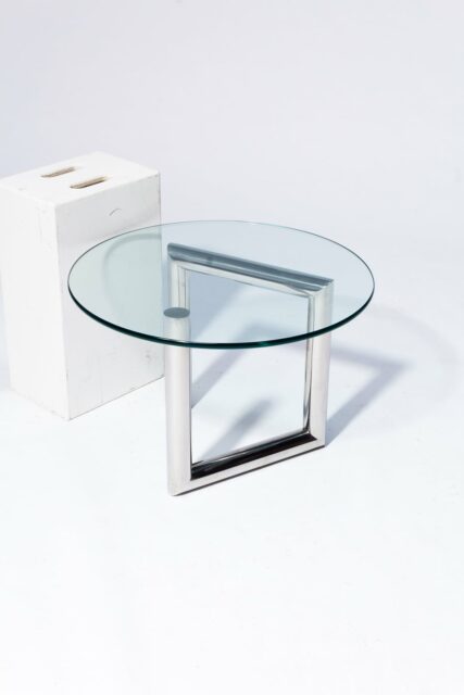 Alternate view 2 of Abra Glass and Chrome Side Table