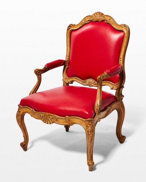 Front view of Baker Red Throne