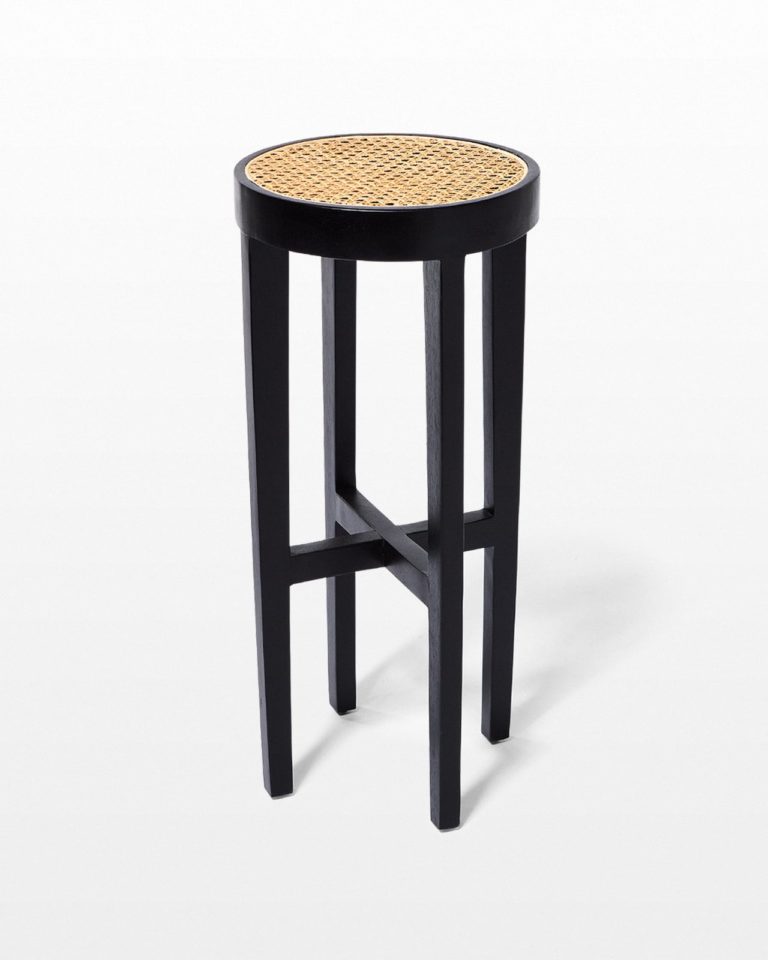 Front view of Powell Caned Stool