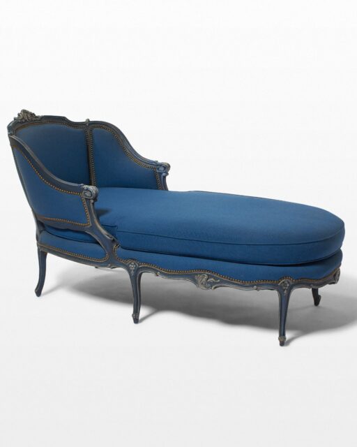 Front view of Penelope Blue Daybed Chaise