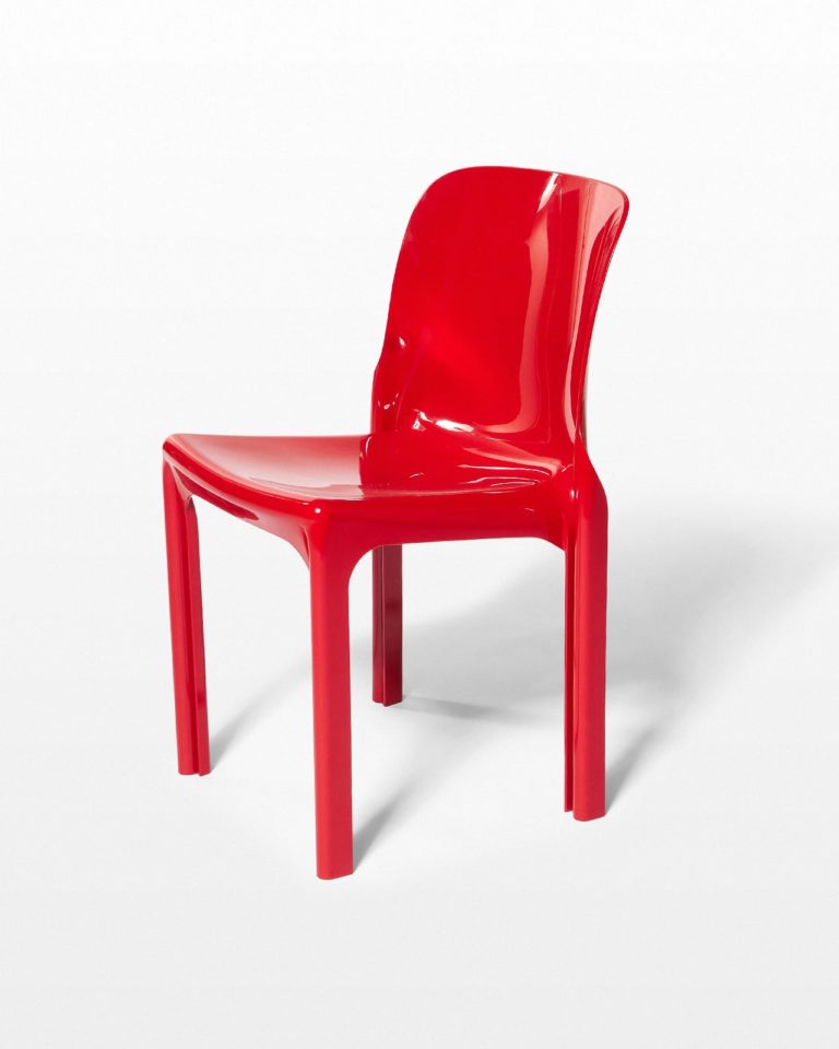 Front view of Tay Red Acrylic Chair