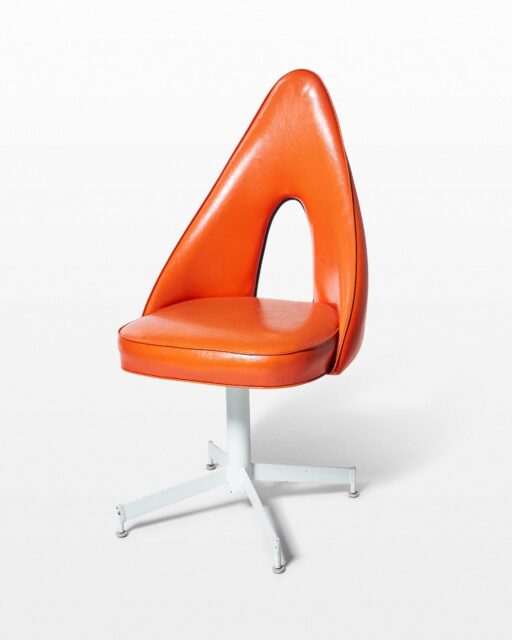 Front view of Cog Orange Swivel Chair