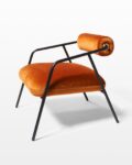 Front view thumbnail of Bowser Rust Velvet Lounge Chair