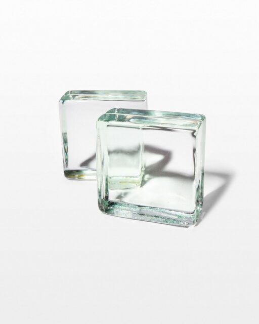 Front view of Bloc Glass Bookend Object