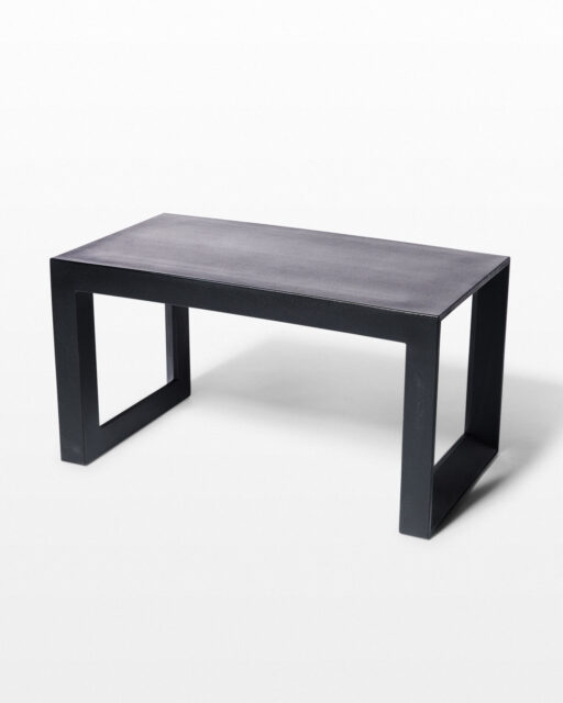 Front view of Molded Black Acrylic Frame Bench