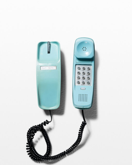 Front view of Teal Trimline Phone