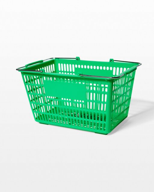 Front view of Zip Green Shopping Basket
