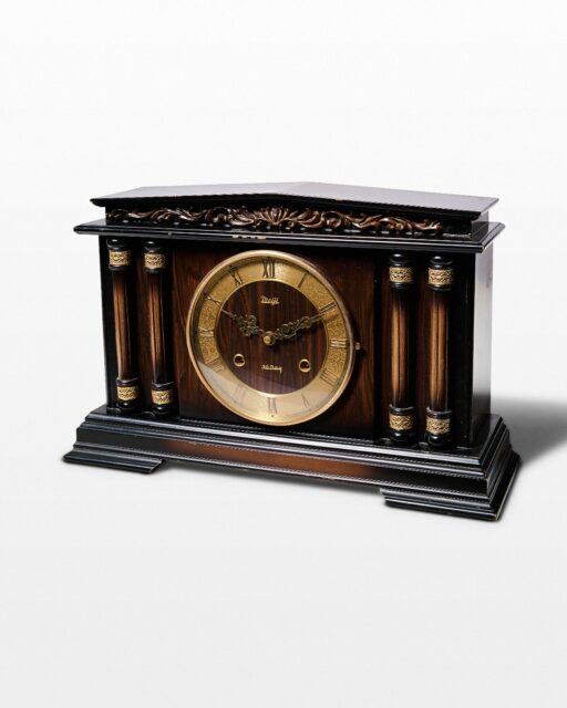 Front view of Colonnade Windup Mantle Clock