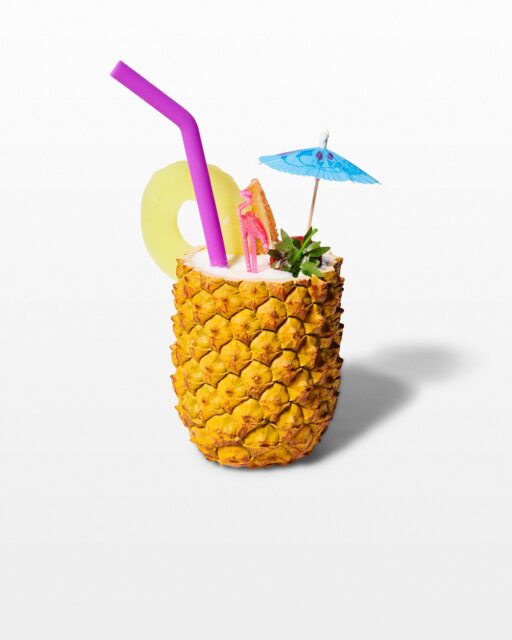 Front view of Faux Pineapple Rum Punch