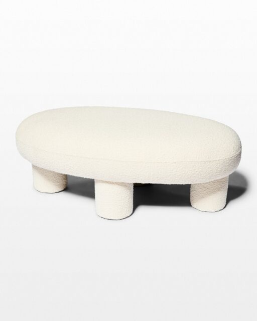 Front view of Tuft Boucle Bench Ottoman