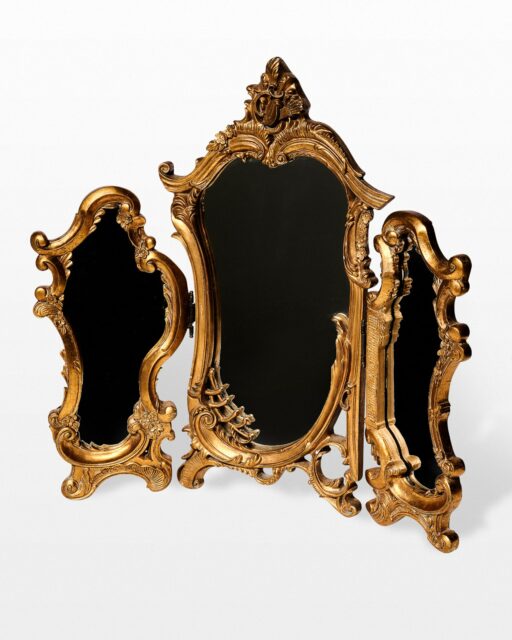 Front view of Filigree Trifold Vanity Mirror