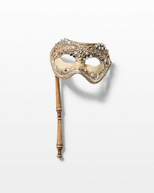 Front view of Bellini Handheld Masquerade Mask