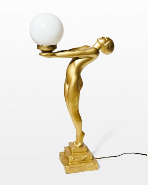Front view of Margot Deco Globe Lamp