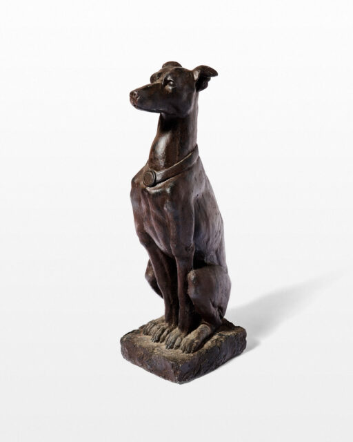 Front view of Buster Greyhound Statue