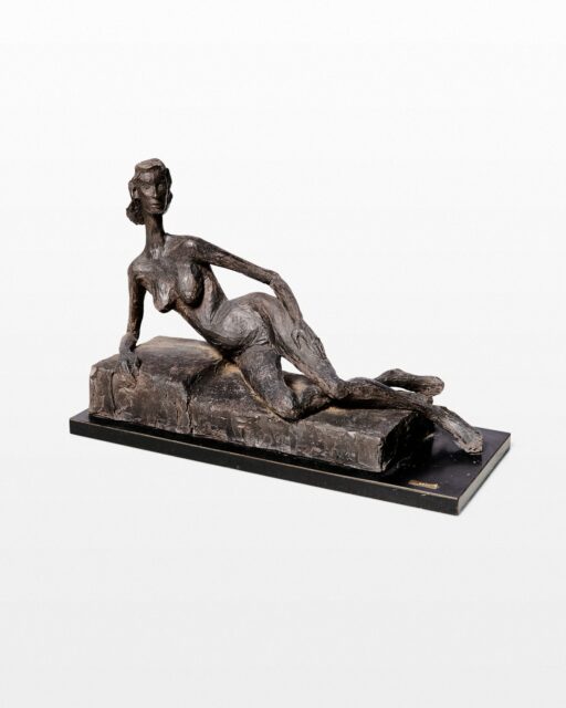 Front view of Furta Reclining Nude Sculpture