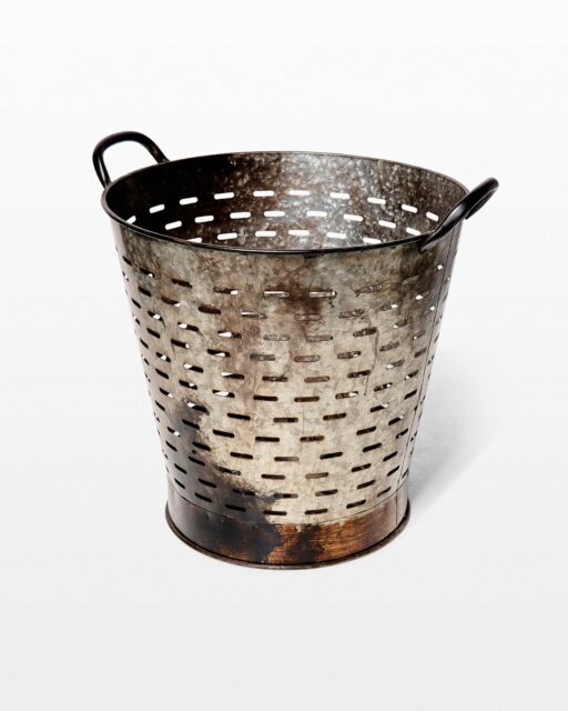 Front view of Meredith Perforated Aluminum Basket
