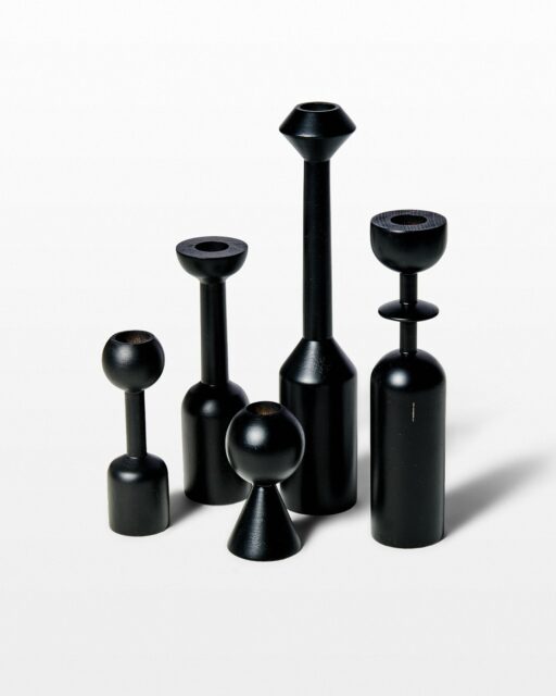 Front view of Mimi Spindle Candlestick Object Arrangement