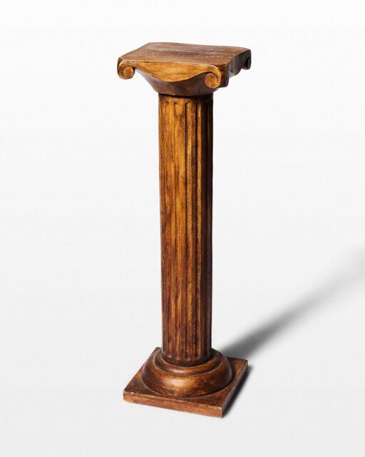 Front view of Weldon Wooden Column Pedestal