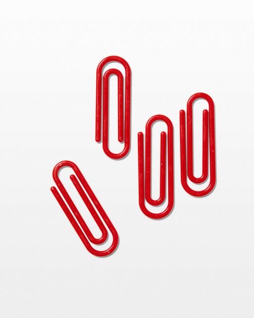 Front view of Red 4.5" Novelty Paperclips Set