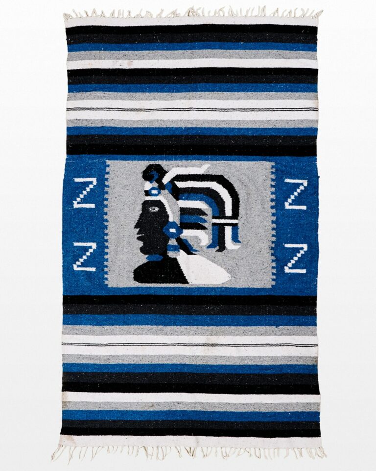 Front view of Warrior Woven Throw Rug