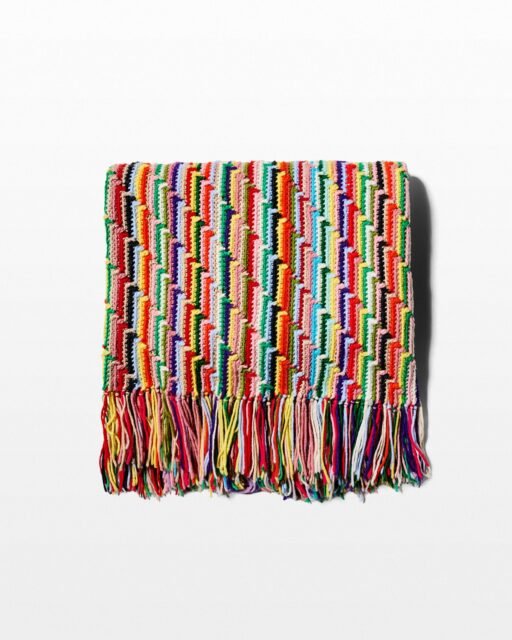 Front view of Hally Multicolor Knit Throw