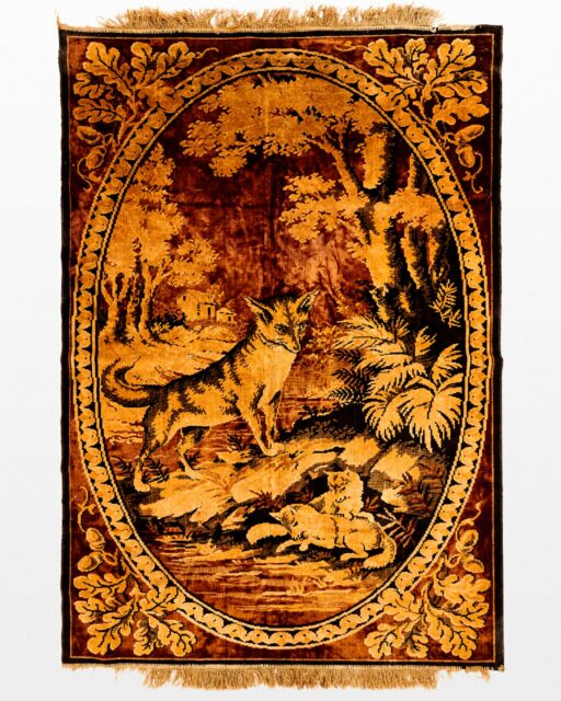 Front view of Antique Fox Tapestry