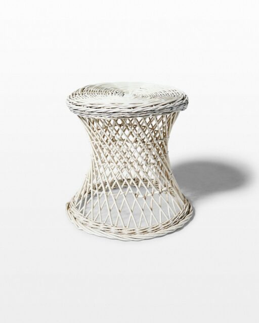 Front view of Wand Wicker Side Table Stool