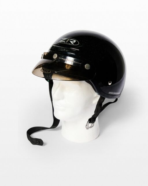 Front view of Military Helmet with Visor