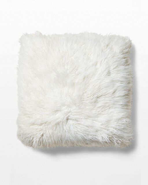 Front view of Cozy 24" x 24" Fur Pillow