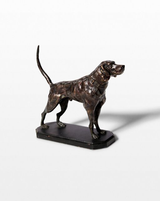 Front view of Wally Cast Dog Statue