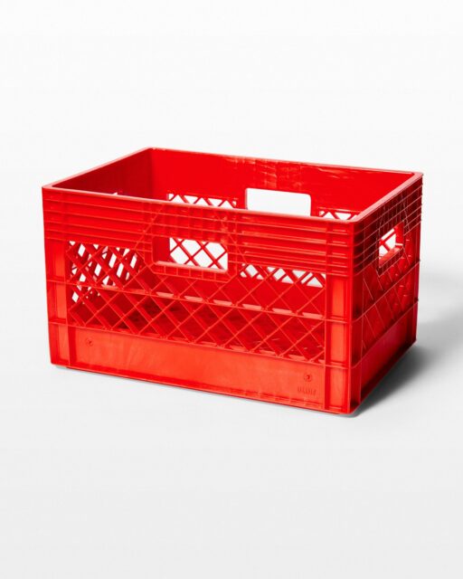 Front view of Red Milk Crate