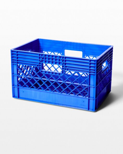 Front view of Blue Milk Crate