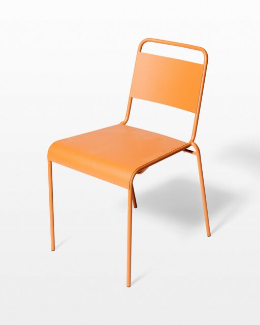Front view of Terracotta Metal Chair