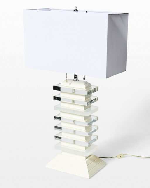Front view of Esme Acrylic Stack Table Lamp