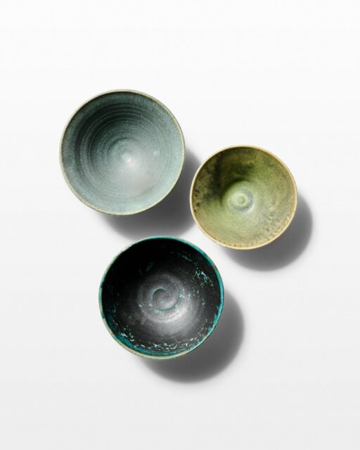 Front view of Iver Stoneware Bowl Trio