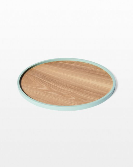 Front view of Timmy Mint Edge Wooden Tray