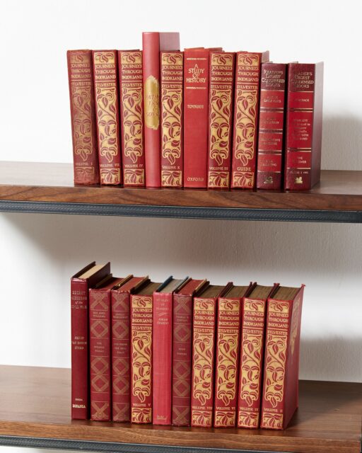 Front view of Olin Assorted Vintage Red Book Set