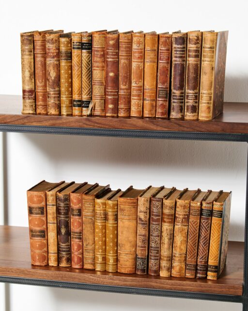 Front view of Stowe Embossed Leather Book Collection