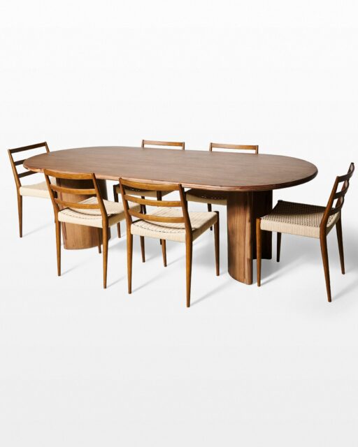 Front view of Arc and Magnus Dining Set