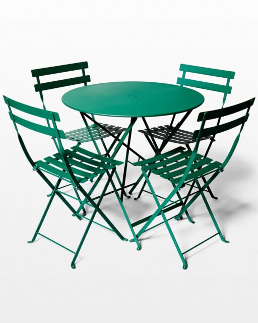 Front view of Madison Folding Table and 4 Chairs Set