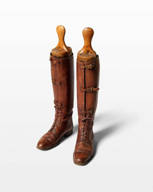 Front view of Lear Leather Boots With Stretchers