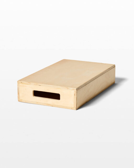 Front view of Keane Half Natural Wood Apple Box