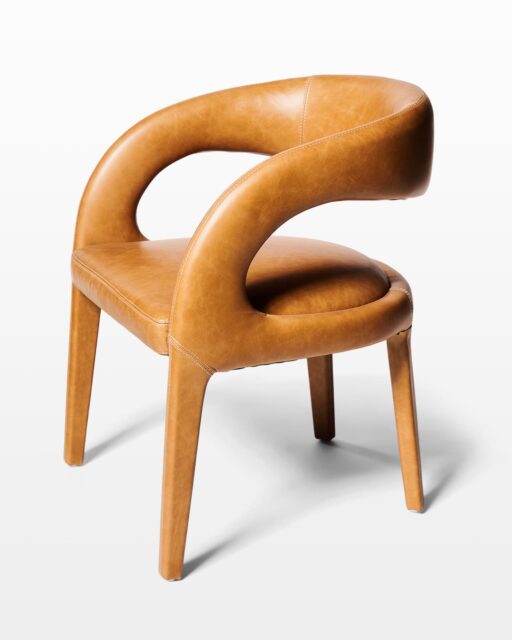 Front view of Ernie Leather Chair