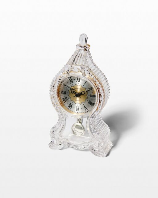 Front view of Crystal Mantle Clock
