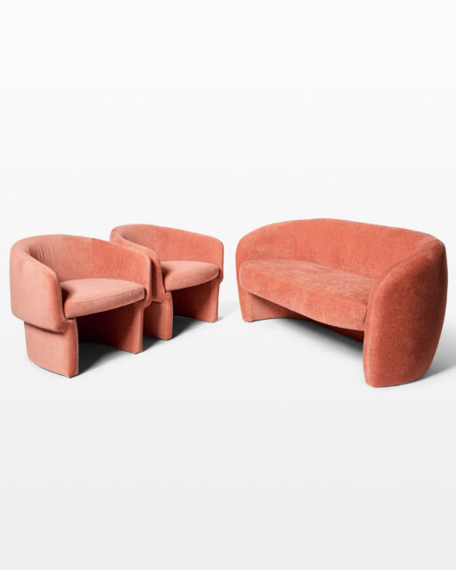 Front view of Comet Loveseat and Armchair Set
