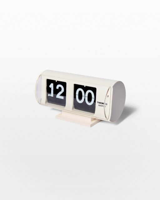 Front view of Seen White Flip Clock