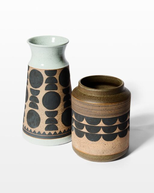 Front view of Lively and Cogg Vase Duo