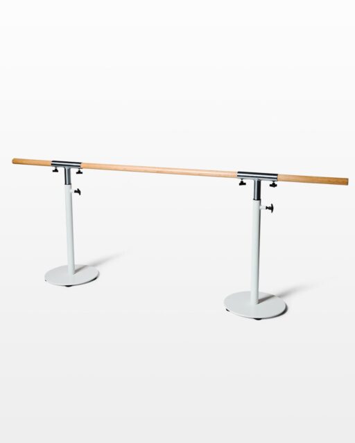 Front view of Ashton 8' Wide Adjustable Height Ballet Barre