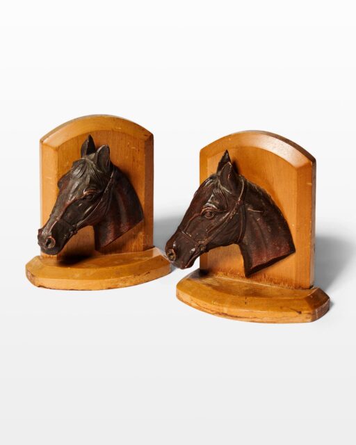 Front view of Stakes Horse Bookends